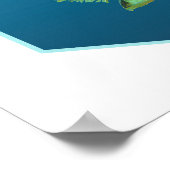 Boxfish - Designgradientenblauer Hintergrund | Poster (Ecke)