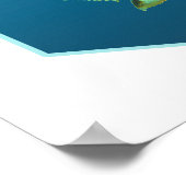 Boxfish - Designgradientenblauer Hintergrund | Poster (Ecke)