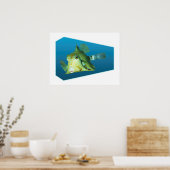 Boxfish - Designgradientenblauer Hintergrund | Poster (Küche)