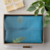 Boxfish Nah-up! Gradient-blauer Hintergrund | Seidenpapier (Geschenk)