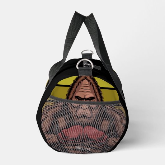 Boxgorilla großer Fußretro-Name oder eigener Text Duffle Bag (Rechts)