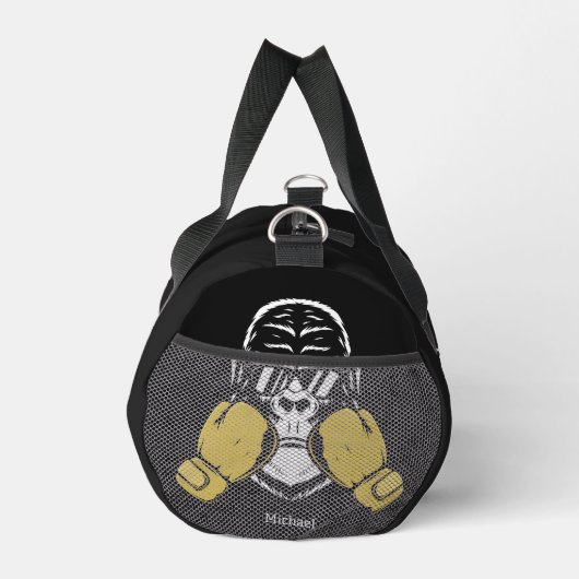 Boxgorilla in Handschuhen, Retroname oder eigener Duffle Bag (Rechts)