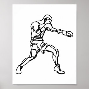 Boxgrafierende Innensportarten Poster