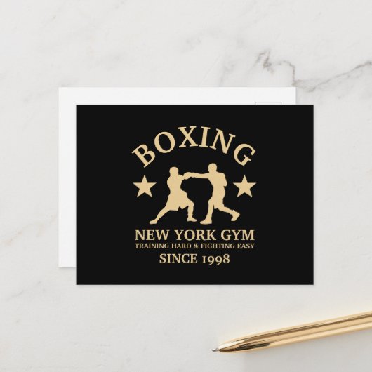 Boxgym, Pro Fighters Postkarte (Vorderseite/Rückseite Beispiel)