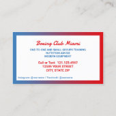 Boxgym Visitenkarte (Rückseite)