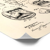 Boxhandschuh 1896 Patentkunst - Alter Peper Poster (Ecke)