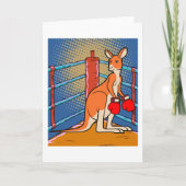 Boxhandschuh Boxen Kangaroo Kämpfen Karte (Vorderseite)