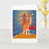 Boxhandschuh Boxen Kangaroo Kämpfen Karte (Gelbe Blume)