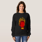 Boxhandschuh Boxer Coach Combat Sport Trainee Stud Sweatshirt (Vorne ganz)