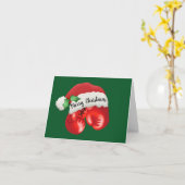 Boxhandschuh-Design-Weihnachtskarte Karte (Gelbe Blume)