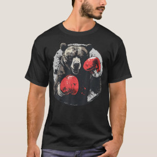 Boxhandschuh für Boxenliebhaber und Bären Kickboxe T-Shirt