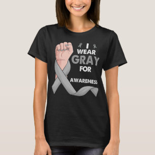 Boxhandschuh Ich trage Grau für das Bewusstsein T-Shirt