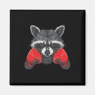 Boxhandschuh Kickboxen Lustiger Waschbärenliebhabe Magnet