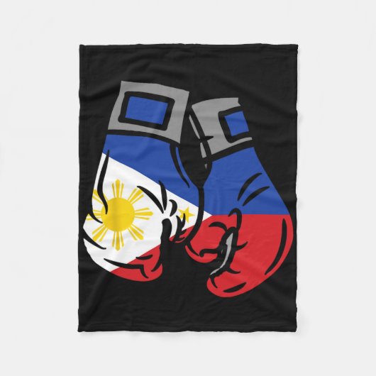 Boxhandschuh mit der Flagge der Philippinen Fleecedecke (Vorderseite)