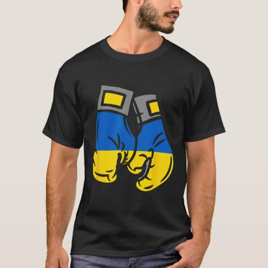 Boxhandschuh mit der Flagge der Ukraine  T-Shirt (Vorderseite)