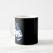 Boxhandschuh mit der Flagge Israels Kaffeetasse (Vorderseite Links)