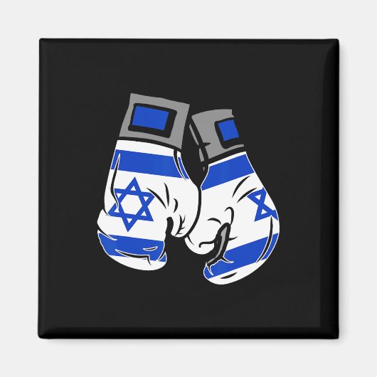 Boxhandschuh mit der Flagge Israels Magnet (Vorne)