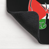 Boxhandschuh mit der Flagge Palästinas Mousepad (Ecke)