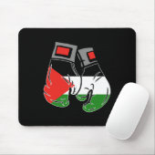 Boxhandschuh mit der Flagge Palästinas Mousepad (Mit Mouse)