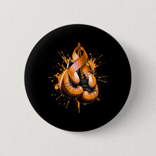 Boxhandschuh Orange Ribbon Multiple Sklerose Awar Button