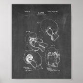Boxhandschuh-Patent - Chalkboard Poster (Vorne)