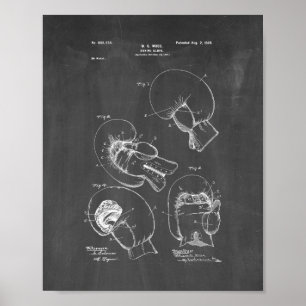 Boxhandschuh-Patent - Chalkboard Poster
