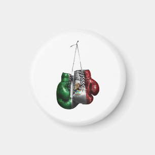 Boxhandschuh T-Shirt - Mexiko Vintage-Flagge  Magnet