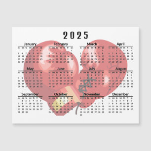 Boxhandschuhe 2025 Kalender Magnetkarte