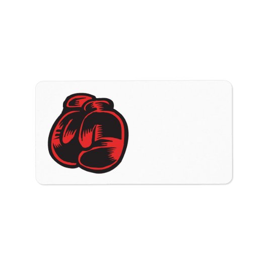 Boxhandschuhe Adressaufkleber (Vorne)