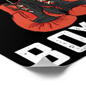Boxhandschuhe, angetrieben durch Boxing Boxer Kick Poster (Ecke)