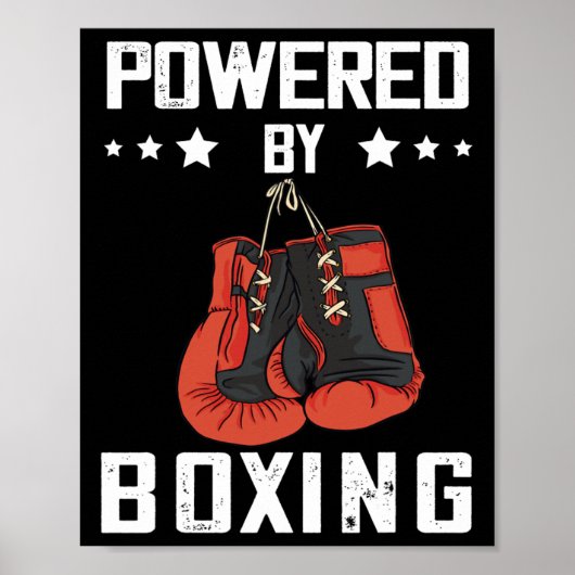Boxhandschuhe, angetrieben durch Boxing Boxer Kick Poster (Vorne)