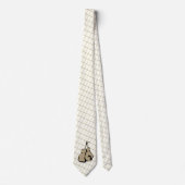Boxhandschuhe auf Tan Karo Necktie Krawatte (Vorderseite)