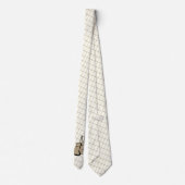 Boxhandschuhe auf Tan Karo Necktie Krawatte (Rückseite)