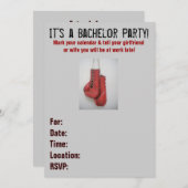 Boxhandschuhe Bachelor Party Einladungen (Vorne/Hinten)