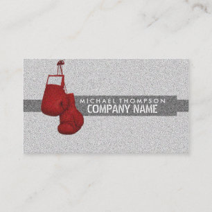 Boxhandschuhe, Boxer, Boxtrainer Visitenkarte