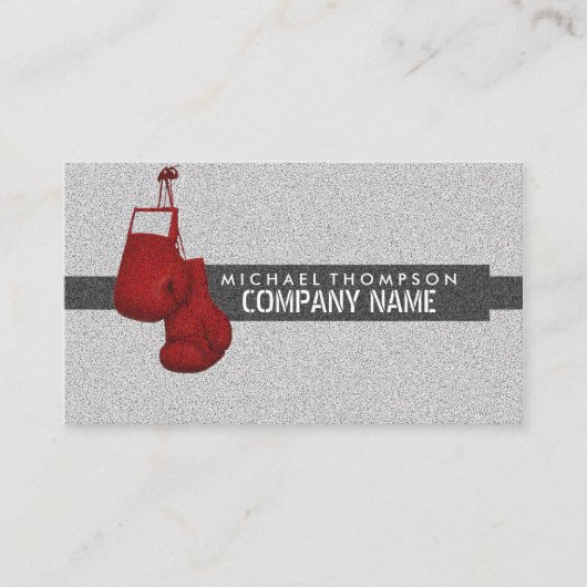 Boxhandschuhe, Boxer, Boxtrainer Visitenkarte (Vorderseite)