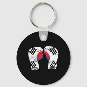 Boxhandschuhe Boxer Koreanische Flagge Südkorea Schlüsselanhänger