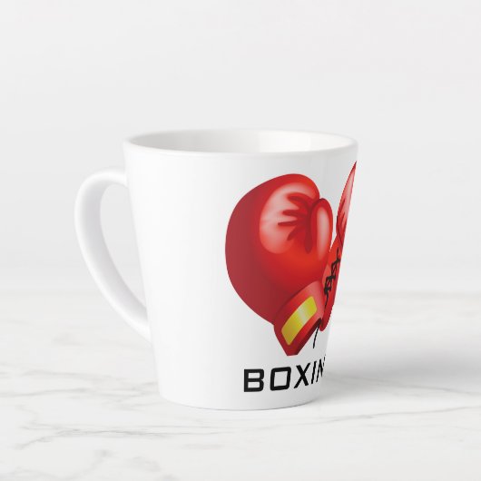 Boxhandschuhe Design Latte Cup Milchtasse (Linke Ecke)