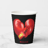 Boxhandschuhe Design Paper Cup Pappbecher (Vorderseite)