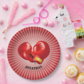 Boxhandschuhe Design Paper Party Plate Pappteller (Party)