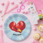 Boxhandschuhe Design Paper Party Plate Pappteller (Party)