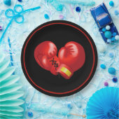 Boxhandschuhe Design Paper Party Plate Pappteller (Party)