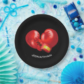 Boxhandschuhe Design Paper Party Plate Pappteller (Party)