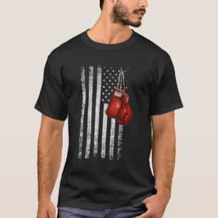 Boxhandschuhe erschüttert Flagge der Vereinigten S T-Shirt