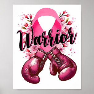 Boxhandschuhe für Krieger rosa, blühende, gespenst Poster