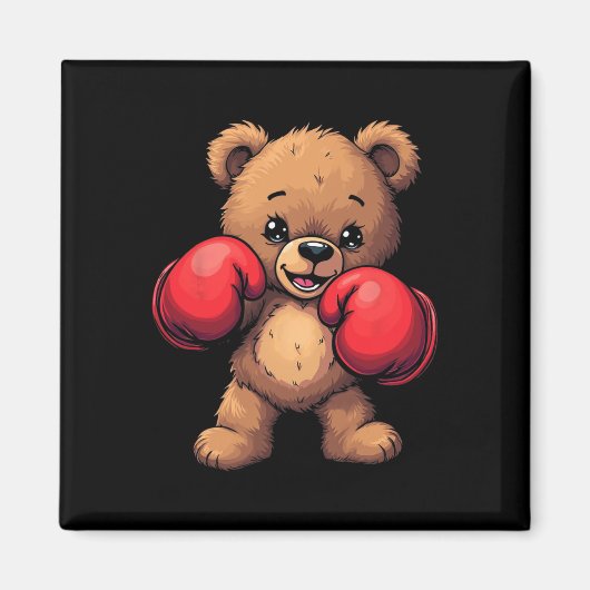 Boxhandschuhe für niedliche Bären Magnet (Vorne)