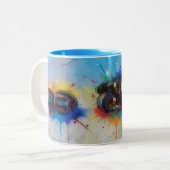 Boxhandschuhe Graffiti-Stil Kunst Tasse (Vorderseite Links)