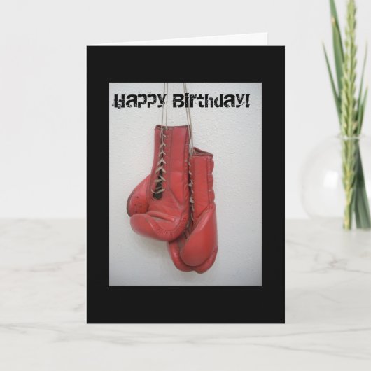Boxhandschuhe Happy Birthday Card Karte (Vorderseite)