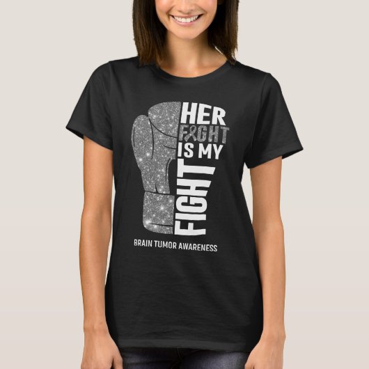 Boxhandschuhe Hirntumorkrieger T-Shirt (Vorderseite)