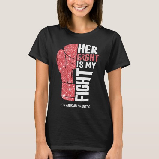 Boxhandschuhe Hiv Aids Krieger T-Shirt (Vorderseite)